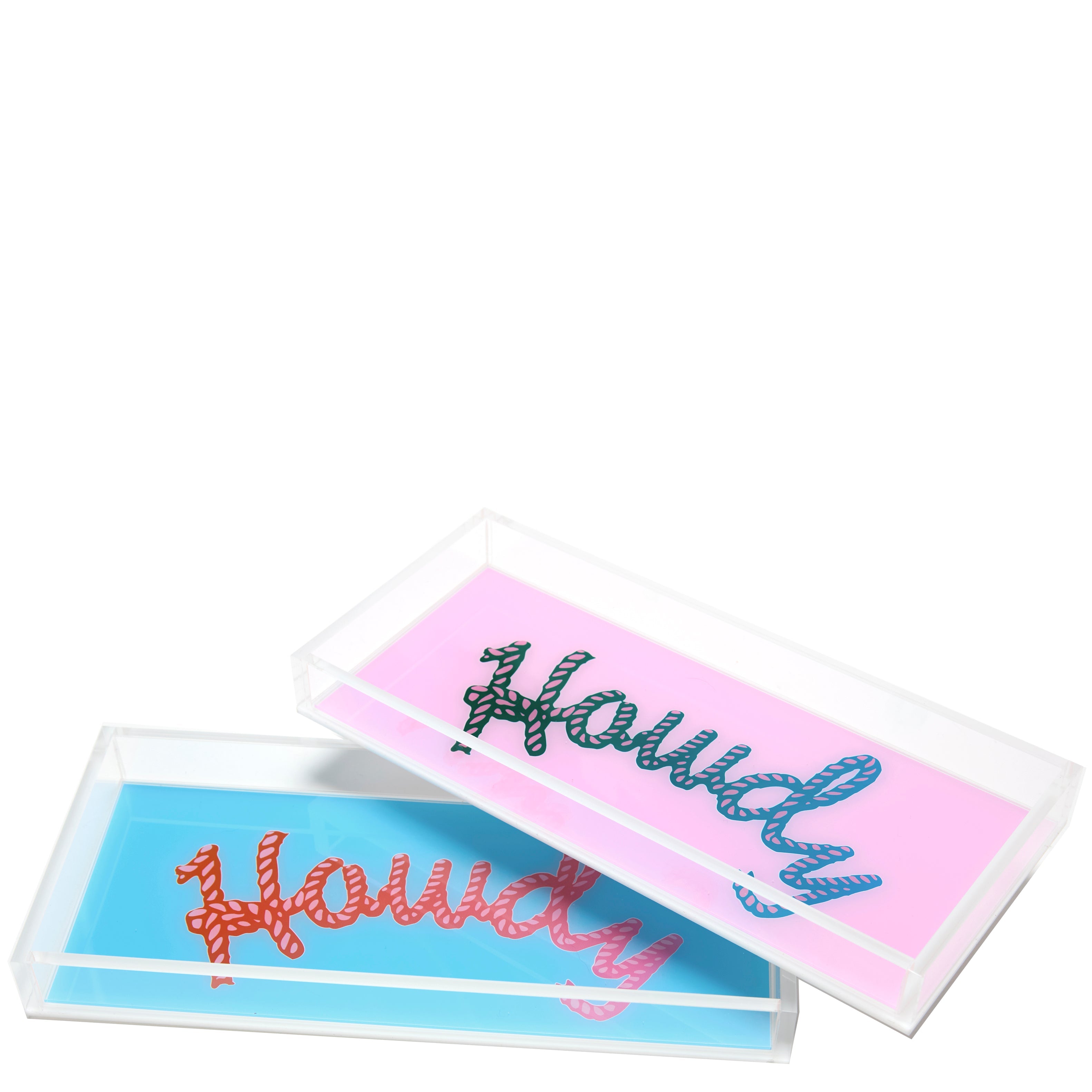 Tara Wilson Designs Giftware Tray - Pink Howdy