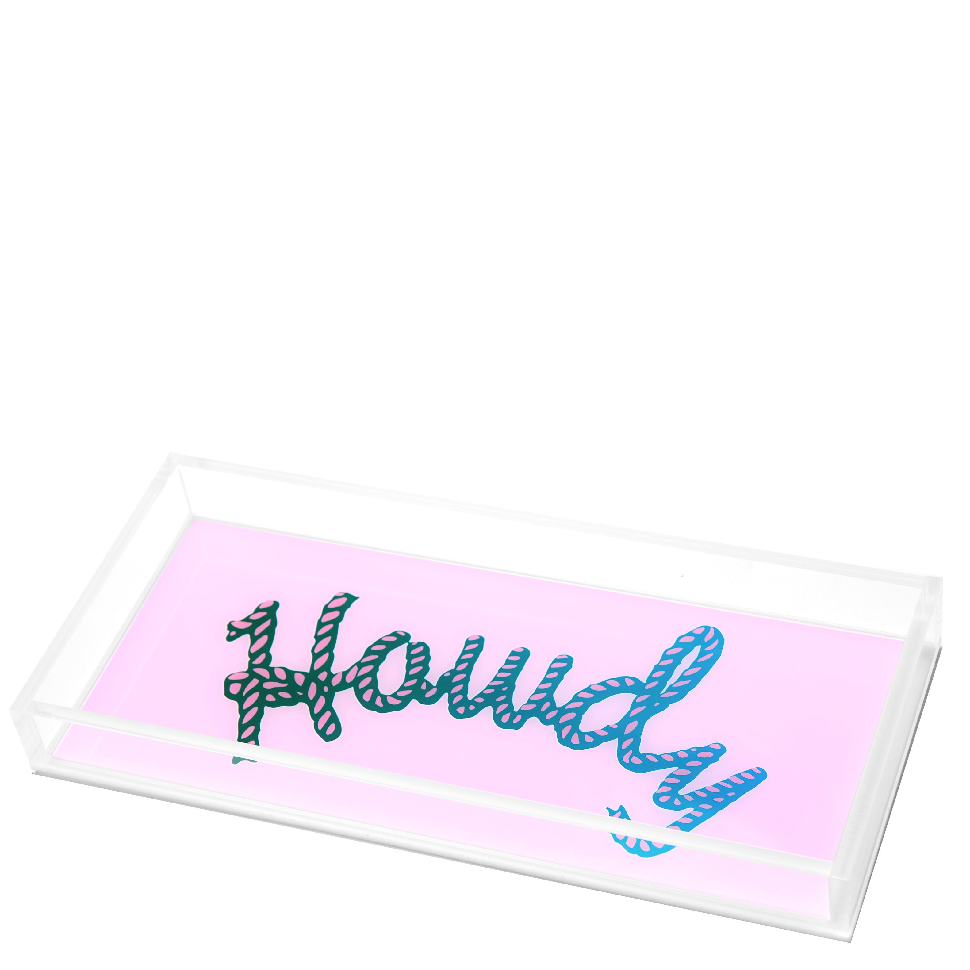 Tara Wilson Designs Giftware Tray - Pink Howdy