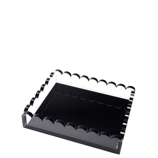 Tara Wilson Designs Giftware Tray - Scallop - Black