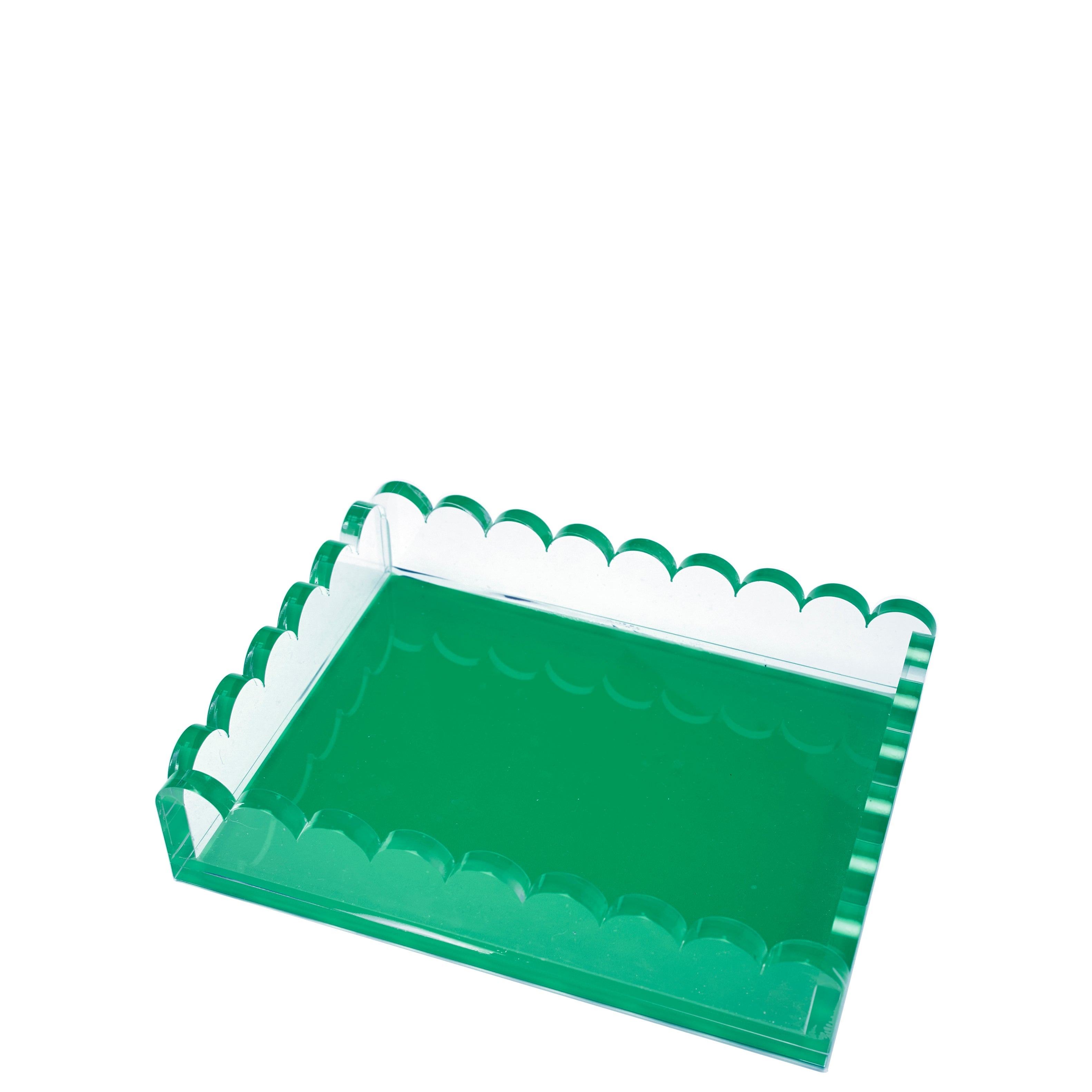 Tara Wilson Designs Giftware Tray - Scallop - Green