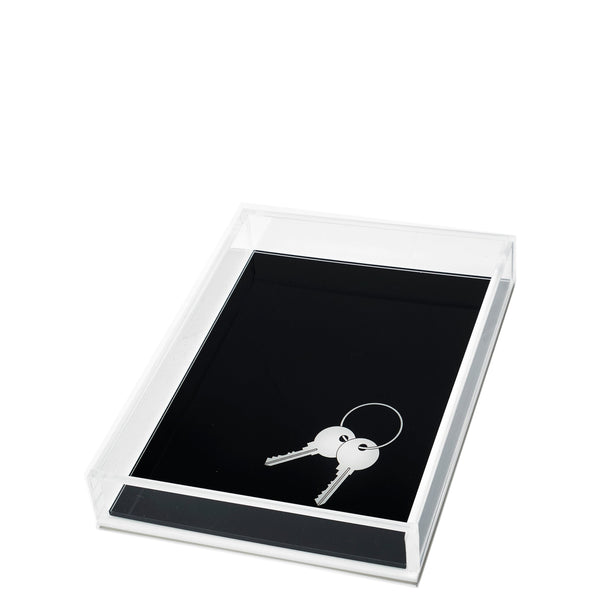 Tara Wilson Designs Giftware Tray - White Keys On Black