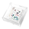 Tara Wilson Designs Giftware Winter Mahjong Tiles Acrylic Cocktail Napkin Holder