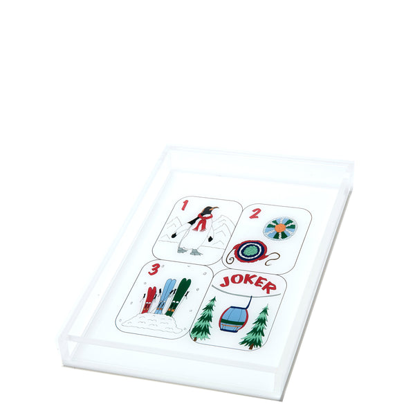 Tara Wilson Designs Giftware Winter Mahjong Tiles Acrylic Tray