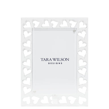 Tara Wilson Designs Giftware Word Frame 4x6 - Cut Out Hearts