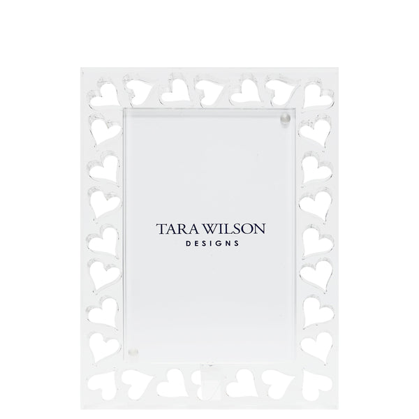 Tara Wilson Designs Giftware Word Frame 4x6 - Cut Out Hearts