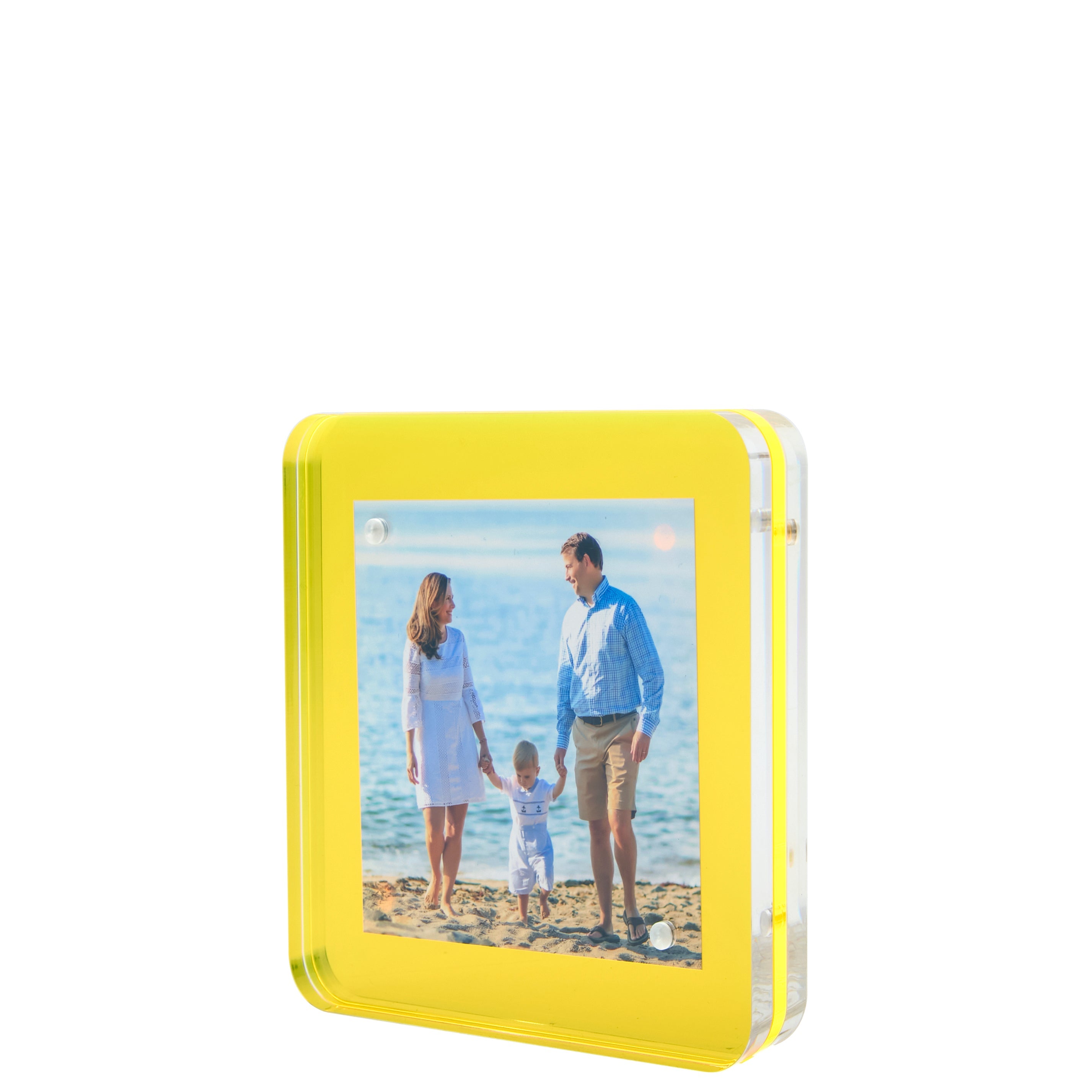 Tara Wilson Designs Picture Frames Yellow Acrylic 4" X 4" Flip Frame