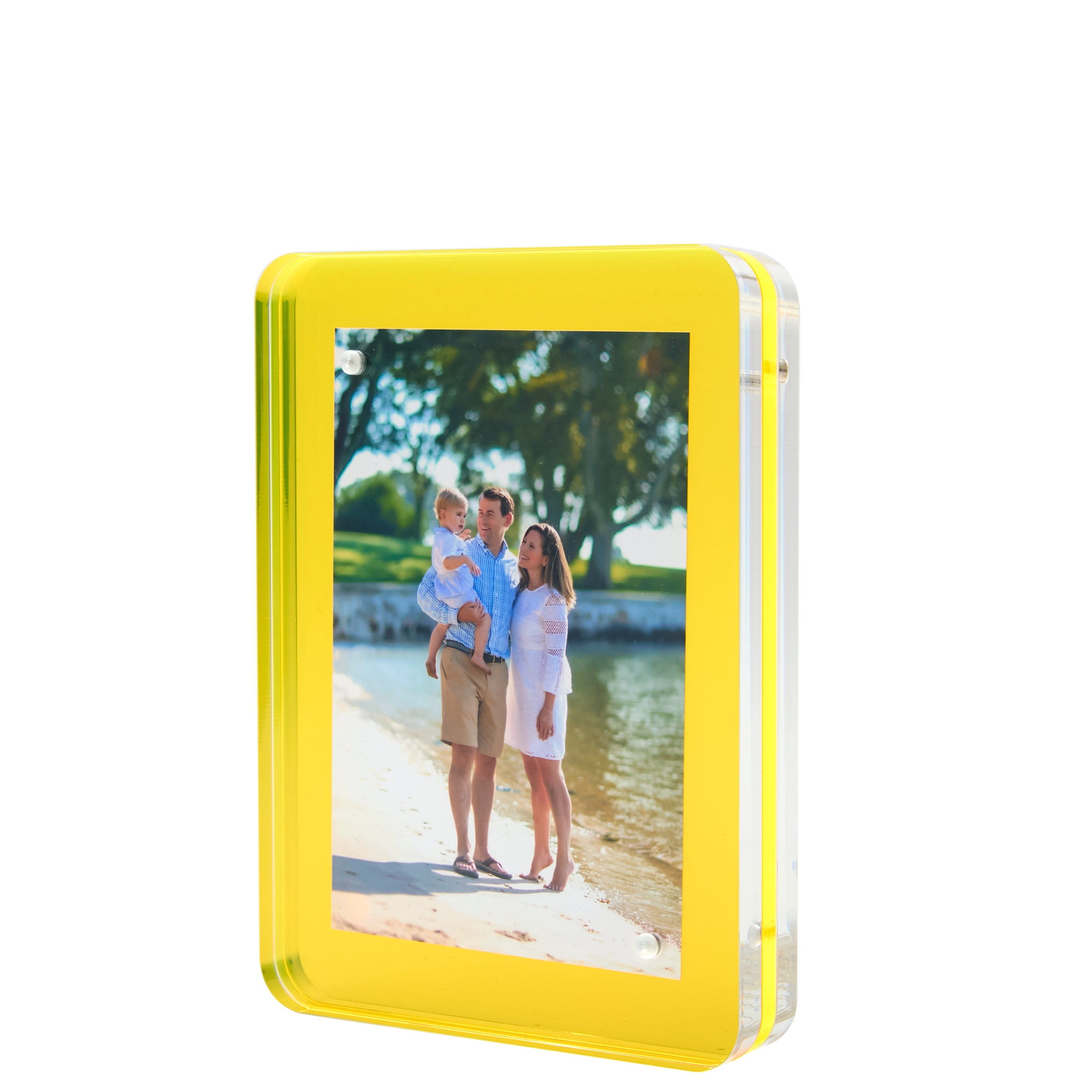 Tara Wilson Designs Picture Frames Yellow Acrylic 4" x 6" Flip Frame