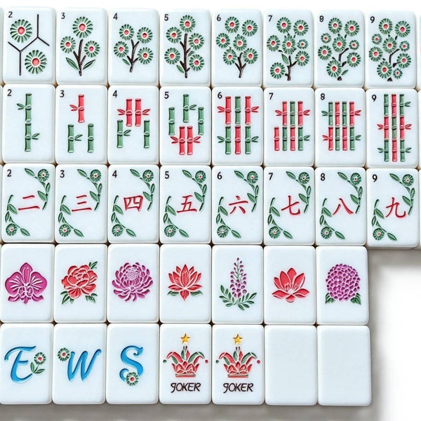 The Southern Peacock Giftware Bamboo Garden Mahjong Tile Set