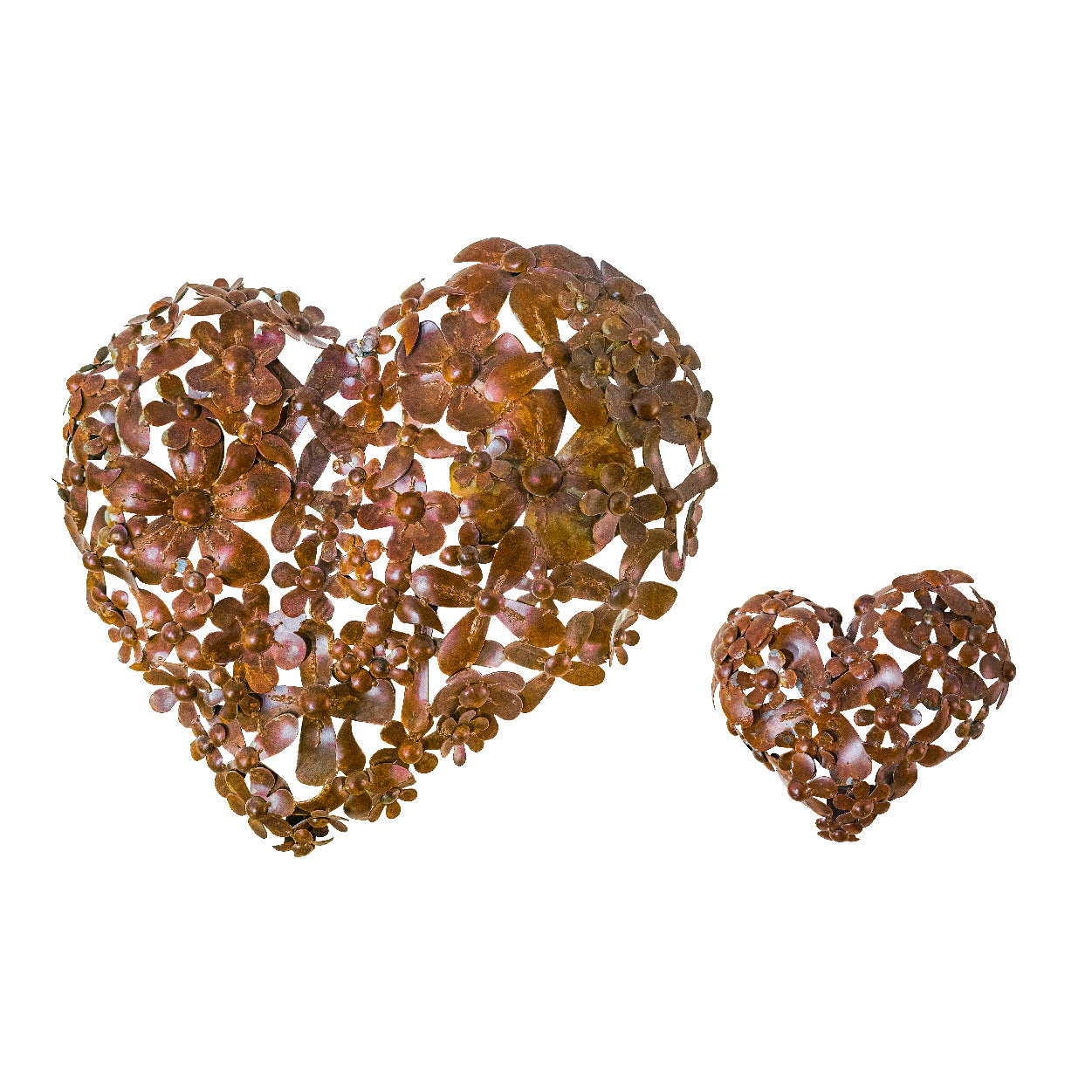 Think Outside Home Decor Think Outside Blooming Hearts Rust (Set of 2)