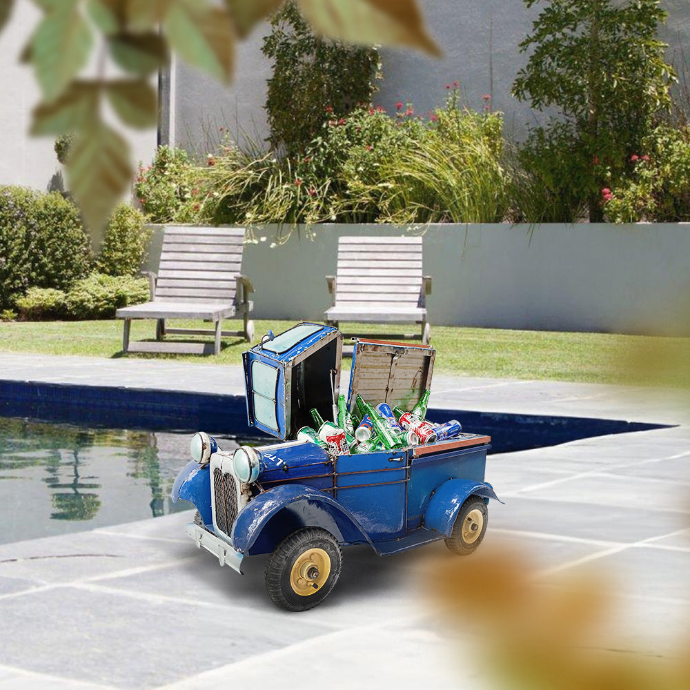 Think Outside Home Decor Think Outside Vintage Pick-Up Truck Cooler - Blue