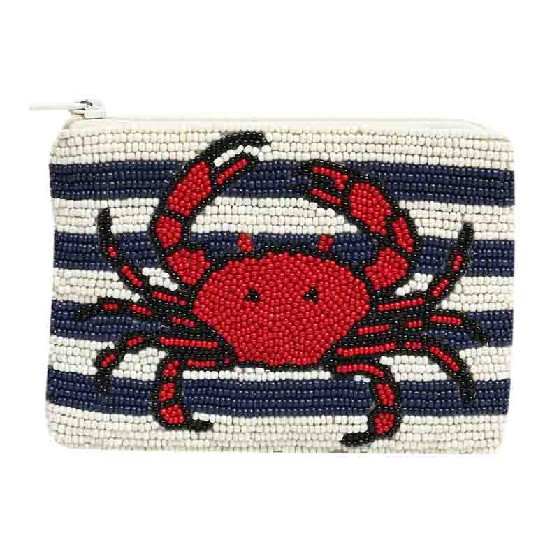 Tiana Designs Handbags Stripes Crab Coin Purse
