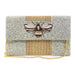 Tiana NY Designs Handbags Bee So Beautiful Silver Envelope Clutch