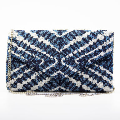 Tiana NY Designs Handbags Blue Vector Envelope Clutch