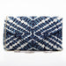 Tiana NY Designs Handbags Blue Vector Envelope Clutch