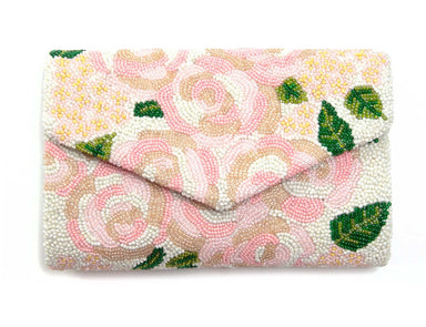 Tiana NY Designs Handbags Blush Roses Envelope Clutch