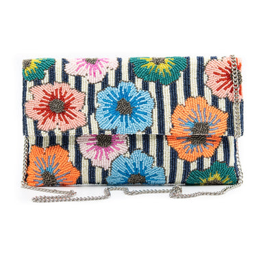 Tiana NY Designs Handbags Floral Stripes Clutch