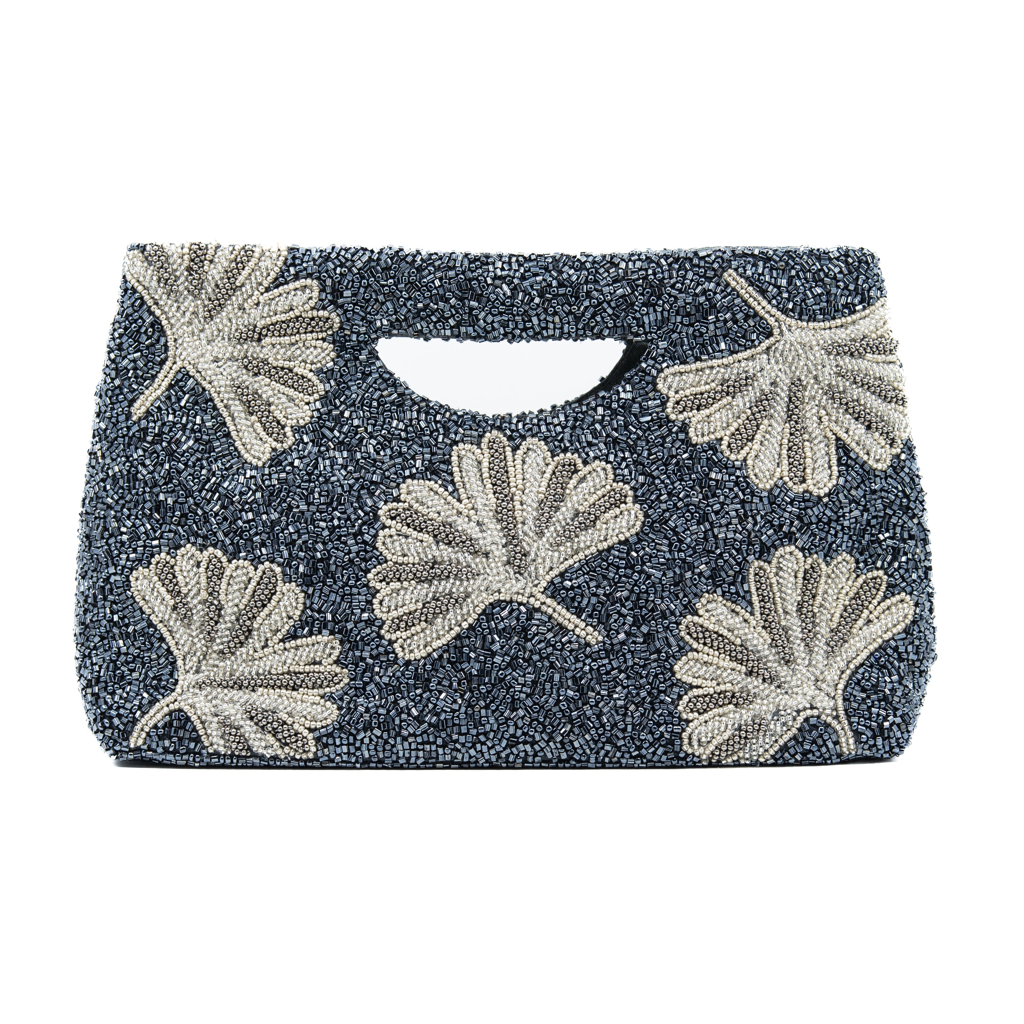 Tiana NY Designs Handbags Gunmetal Leaves Top Handle