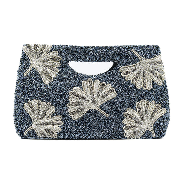 Tiana NY Designs Handbags Gunmetal Leaves Top Handle