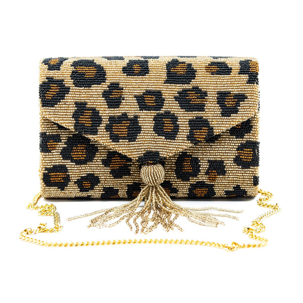 Tiana NY Designs Handbags Small Animal Envelope with Tassel
