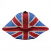 Timmy Woods Handbags Timmy Woods Hot British Flag Lips Handbag W/Swarovski Crystals