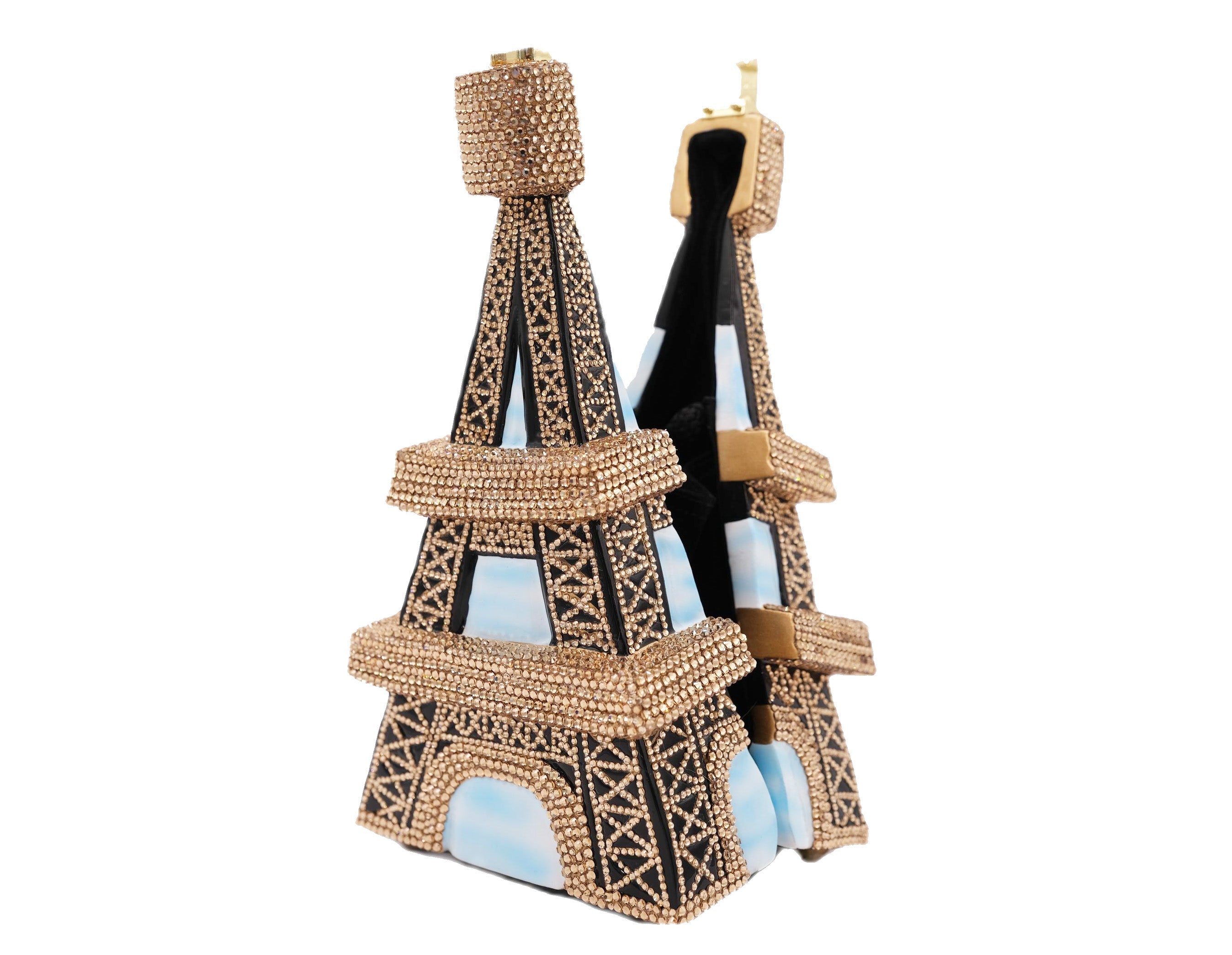 Timmy Woods Handbags Timmy Woods Iconic Tour D' Eiffel Swarovski Crystals Handbag