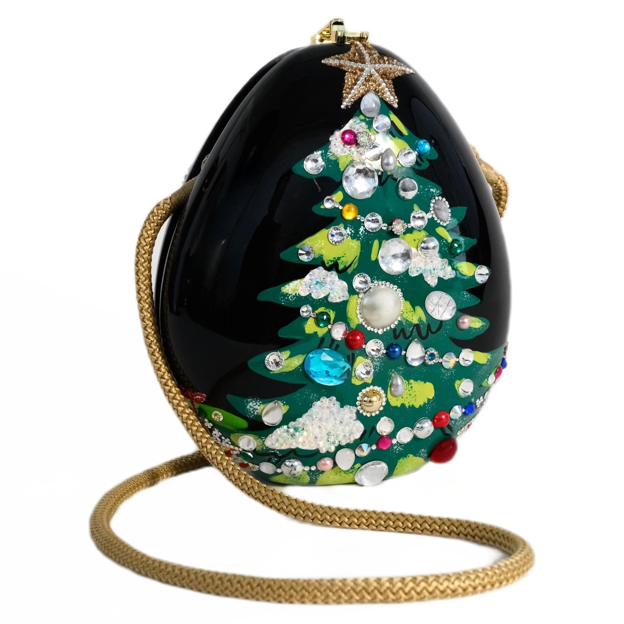 Timmy Woods Handbags Timmy Woods X-mas Tree Black Swarovski Crystals
