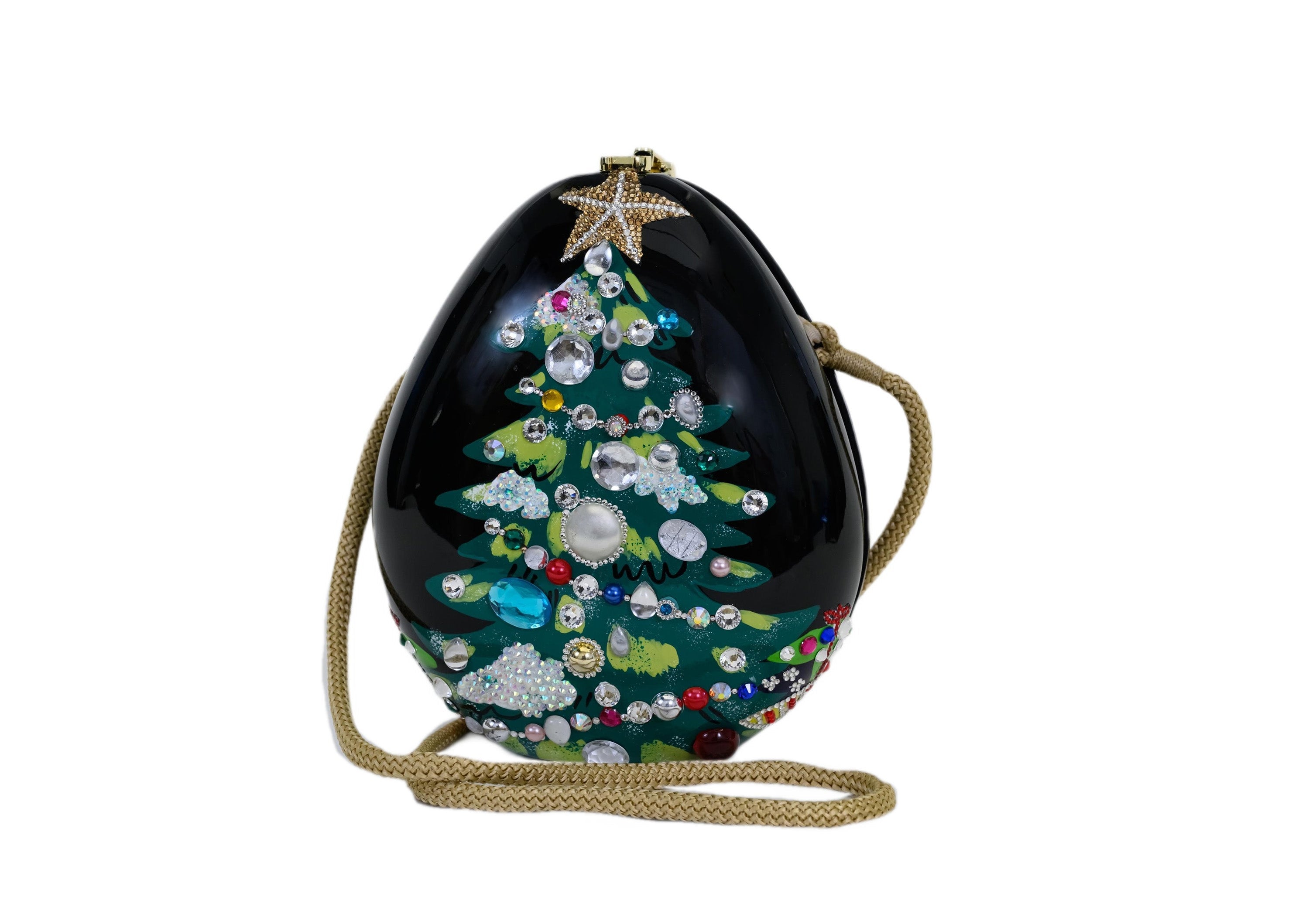 Timmy Woods Handbags Timmy Woods X-mas Tree Black Swarovski Crystals