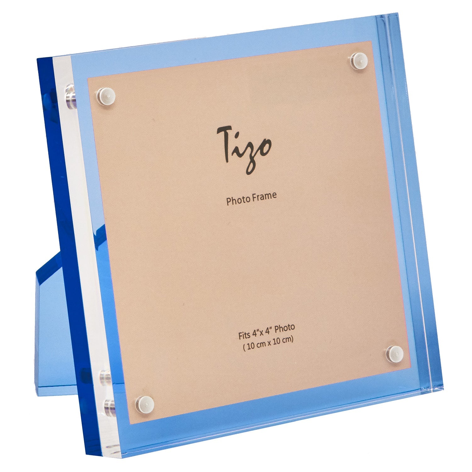 Tizo Designs Picture Frames Tizo Designs Acrylic Light Blue Picture Frame (4x4)