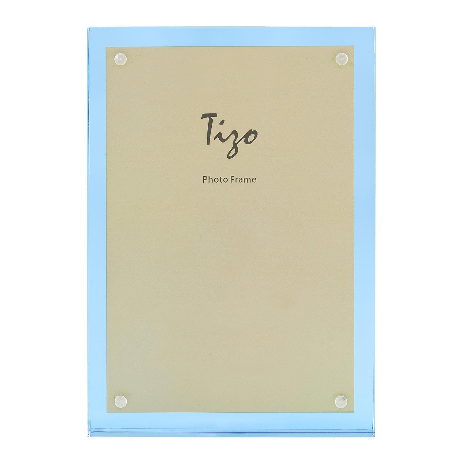 Tizo Designs Picture Frames Tizo Designs Acrylic Lucite Picture Frame (Blue) 4x4