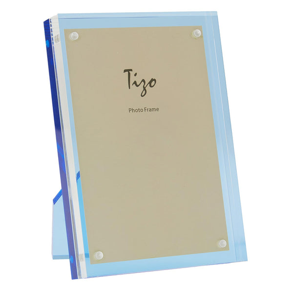 Tizo Designs Picture Frames Tizo Designs Acrylic Lucite Picture Frame (Blue) 4x4