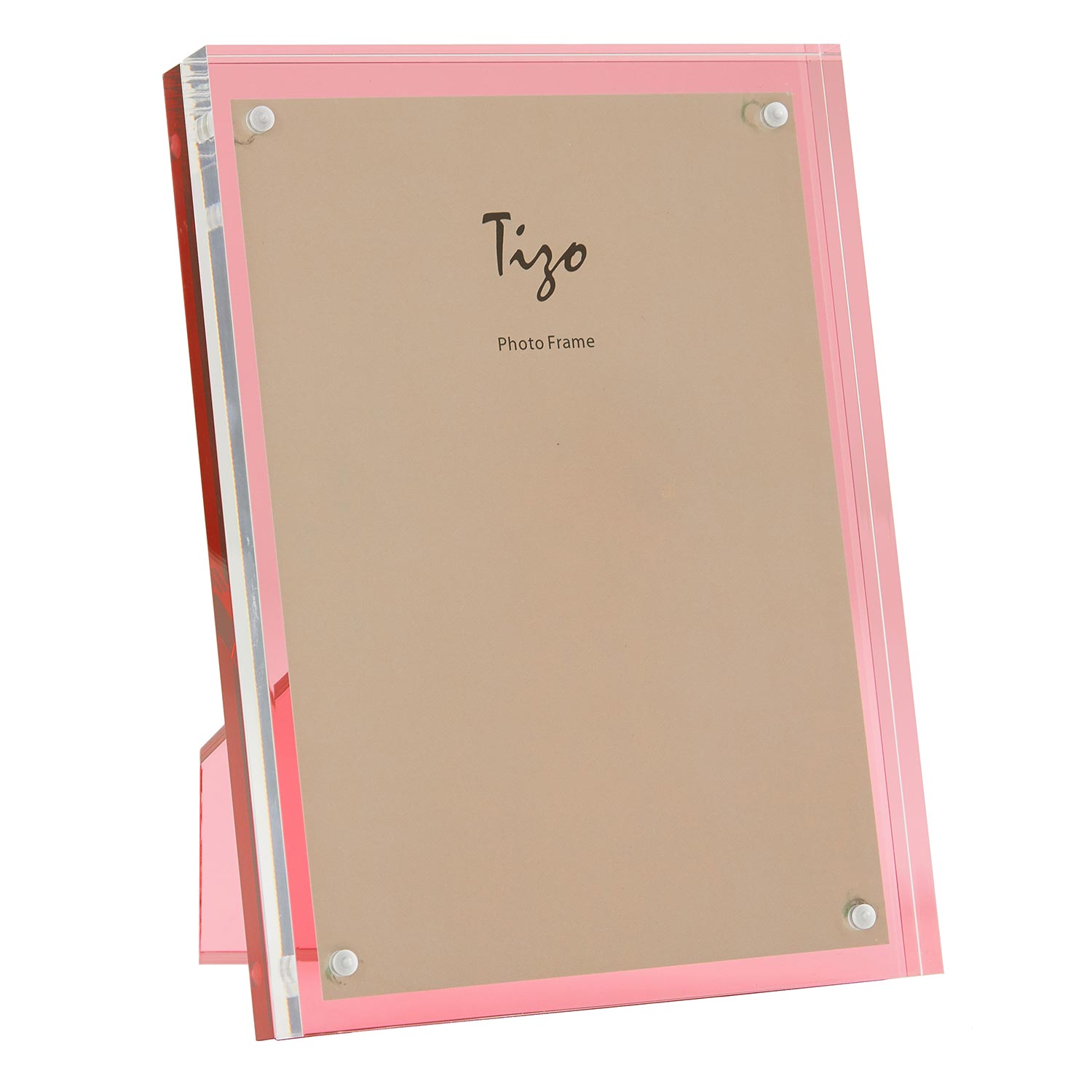 Tizo Designs Picture Frames Tizo Designs Acrylic Lucite Picture Frame (Pink) 4x4