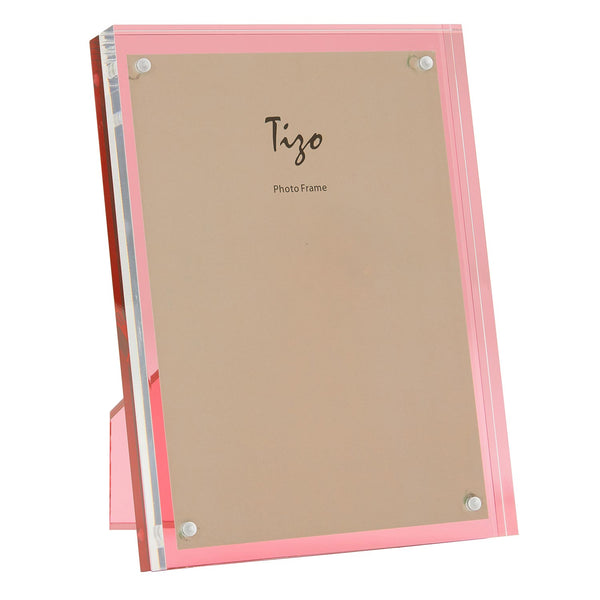 Tizo Designs Picture Frames Tizo Designs Acrylic Lucite Picture Frame (Pink) 4x4