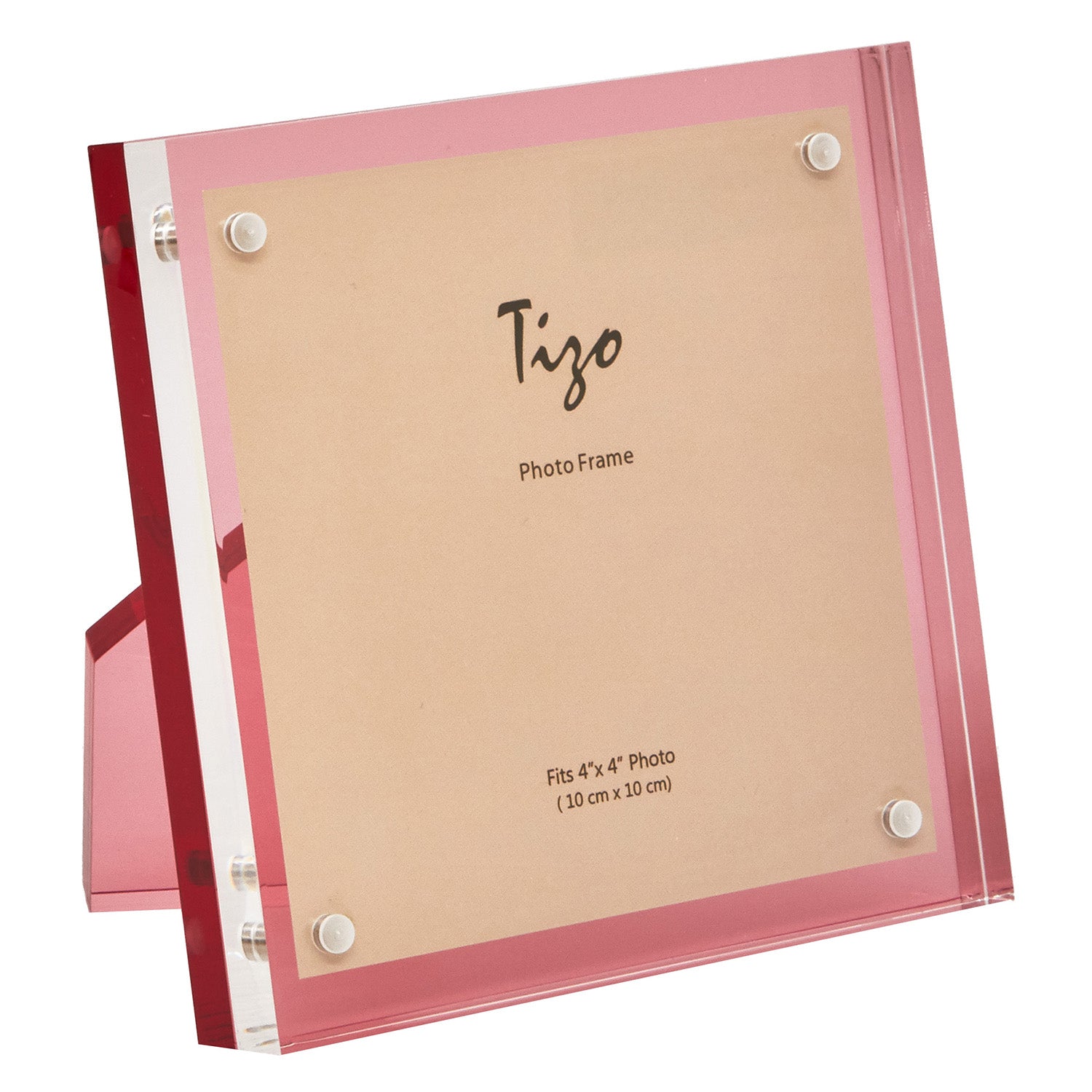 Tizo Designs Picture Frames Tizo Designs Acrylic Lucite Picture Frame (Pink) 4x4