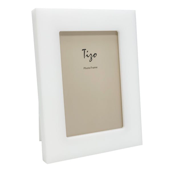 Tizo Designs Picture Frames Tizo Designs Acrylic Lucite Picture Frame (Solid White) 5x7