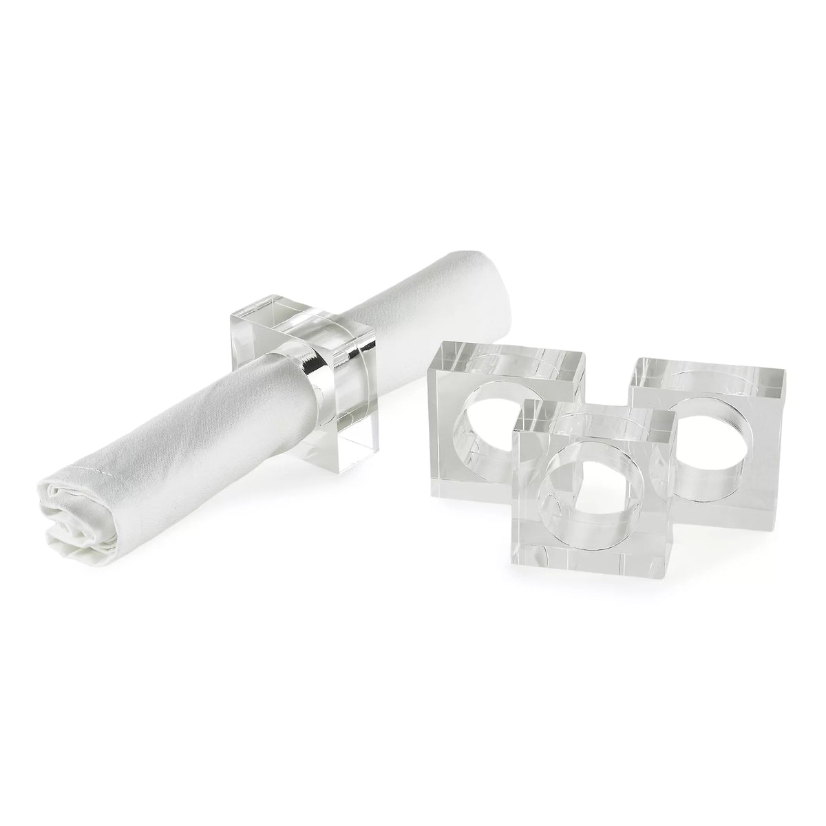 Tizo Designs Acrylic Napkin Ring Clear S 4 ShopTheAddison