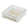 Tizo Designs Giftware Tizo Designs Acrylic Wave Cocktail Napkin Tray 6" (Clear)