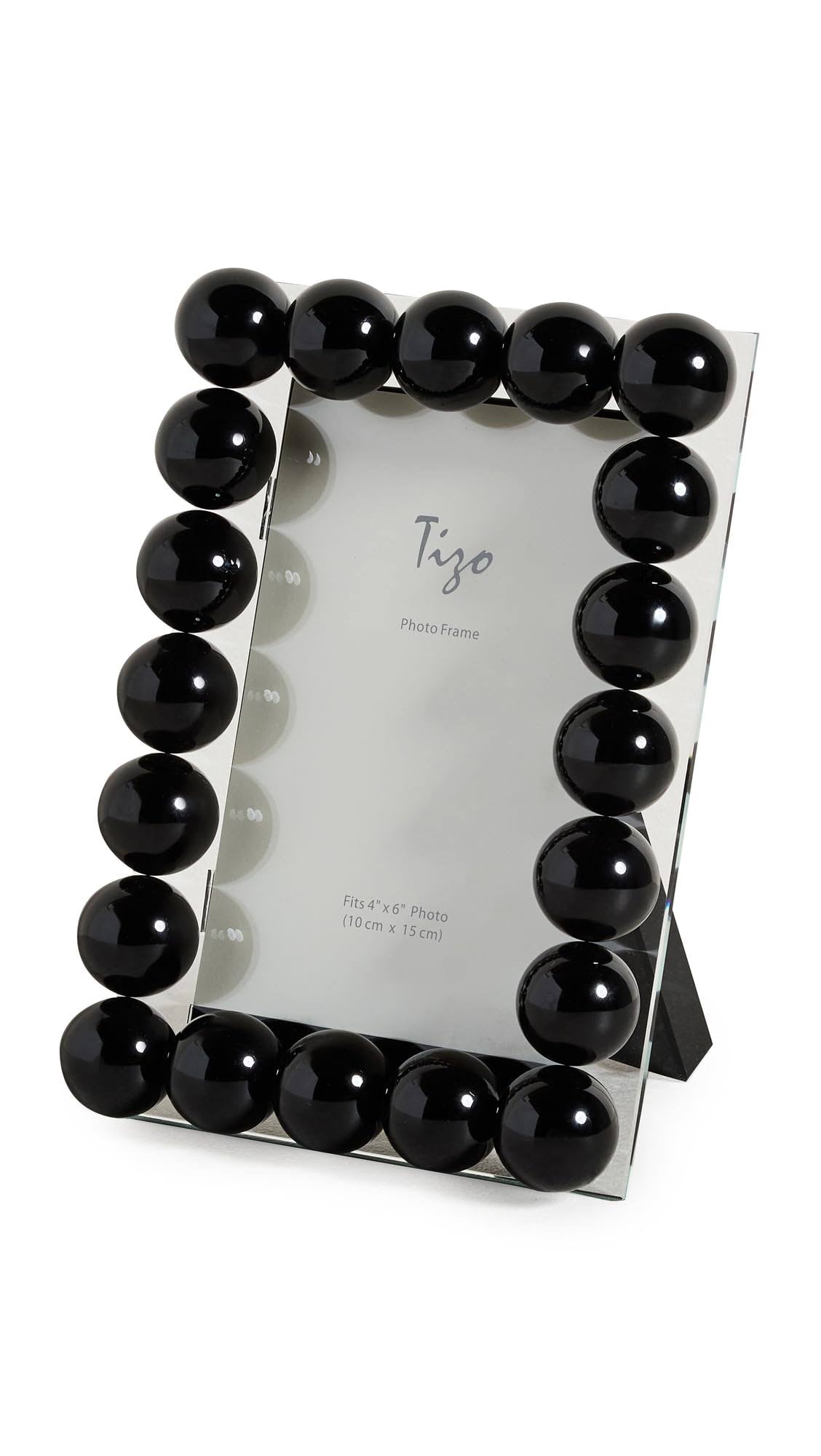 Tizo Designs Picture Frames Tizo Designs Black Crystal Balls Glass Frame.4x6