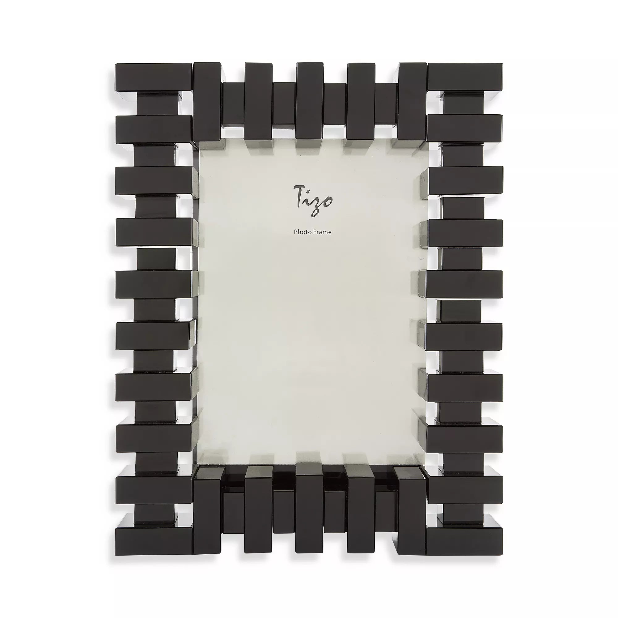 Tizo Designs Picture Frames Tizo Designs Block Black Crystal Frame 4x6