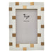 Tizo Designs Picture Frames Tizo Designs Bone Resin/Brass Frame (White) 4x6