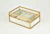 Tizo Designs Giftware Tizo Designs Brass Glass Jewelry Box Beige