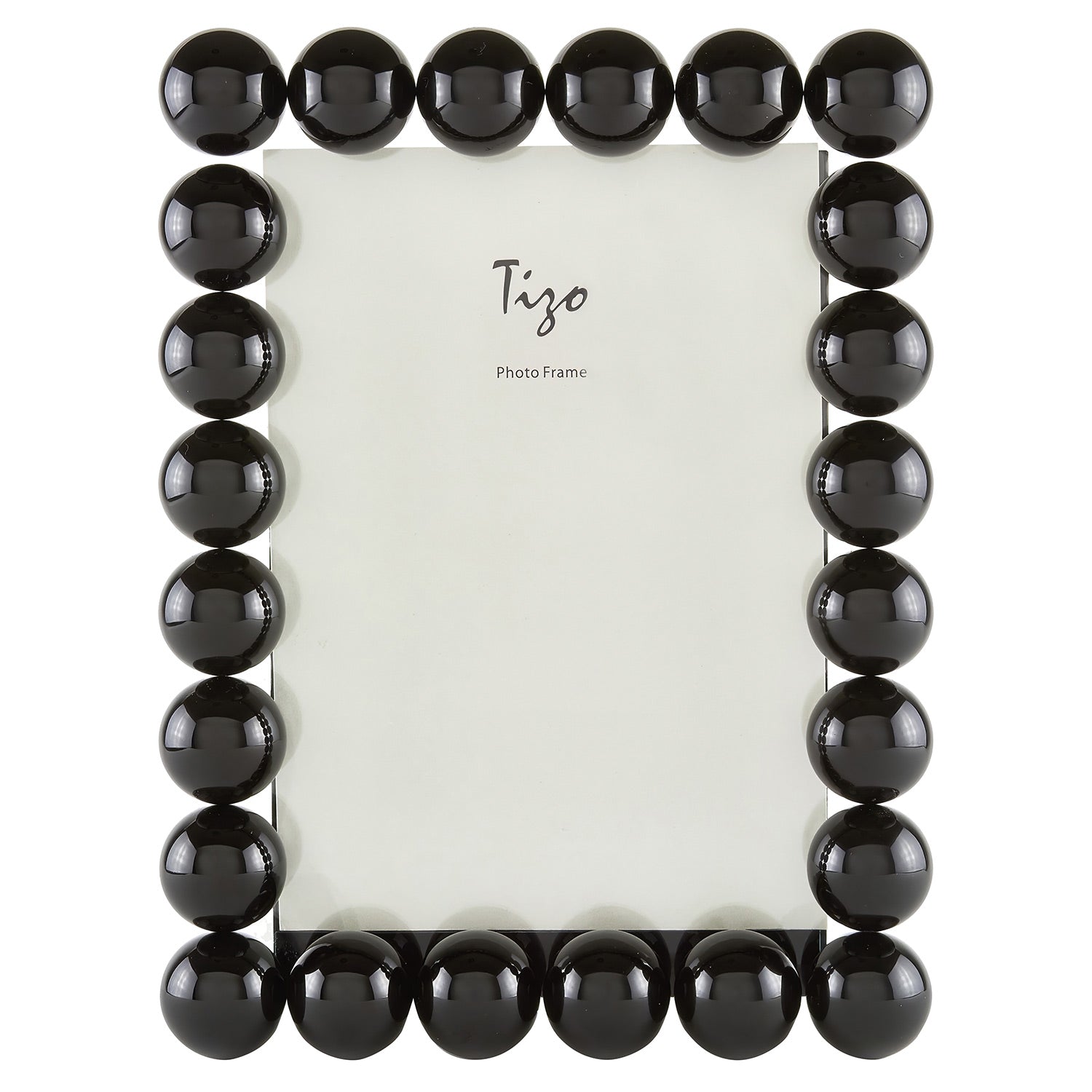 Tizo Designs Picture Frames Tizo Designs Crystal Black Glass Bubbles Picture Frame 4x6