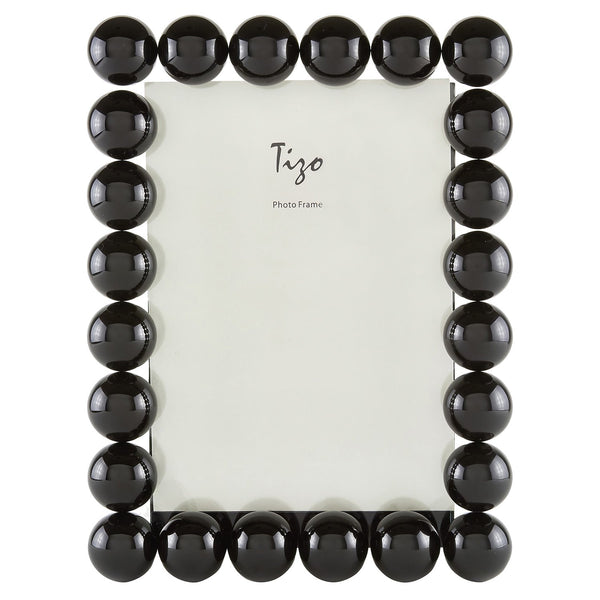 Tizo Designs Picture Frames Tizo Designs Crystal Black Glass Bubbles Picture Frame 5x7