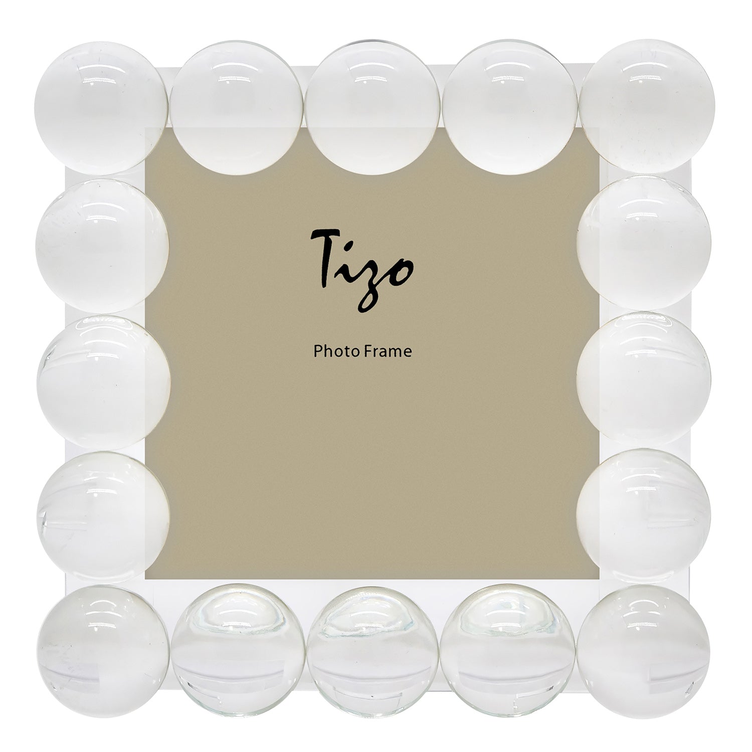 Tizo Designs Picture Frames Tizo Designs Crystal Glass Frame Single Bubbles (4x4)