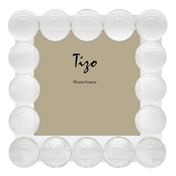 Tizo Designs Picture Frames Tizo Designs Crystal Glass Frame Single Bubbles (4x4)