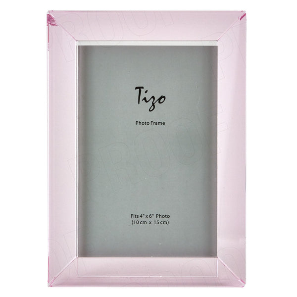 Tizo Designs Picture Frames Tizo Designs Crystal Glass Picture Frame (Pink) 4x6