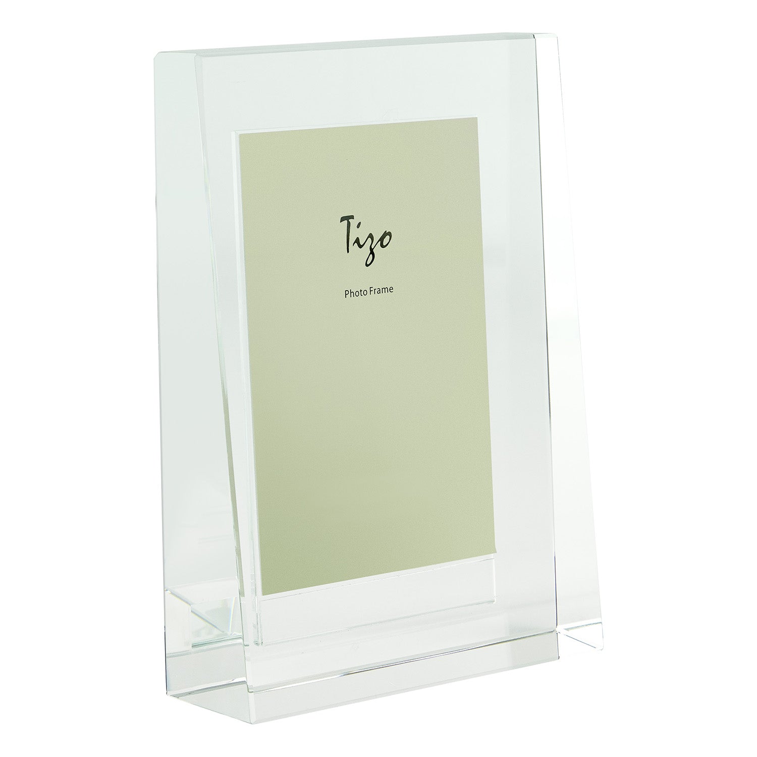 Tizo Designs Picture Frames Tizo Designs Crystal Glass Pyramid Shape Picture Frame 2x3