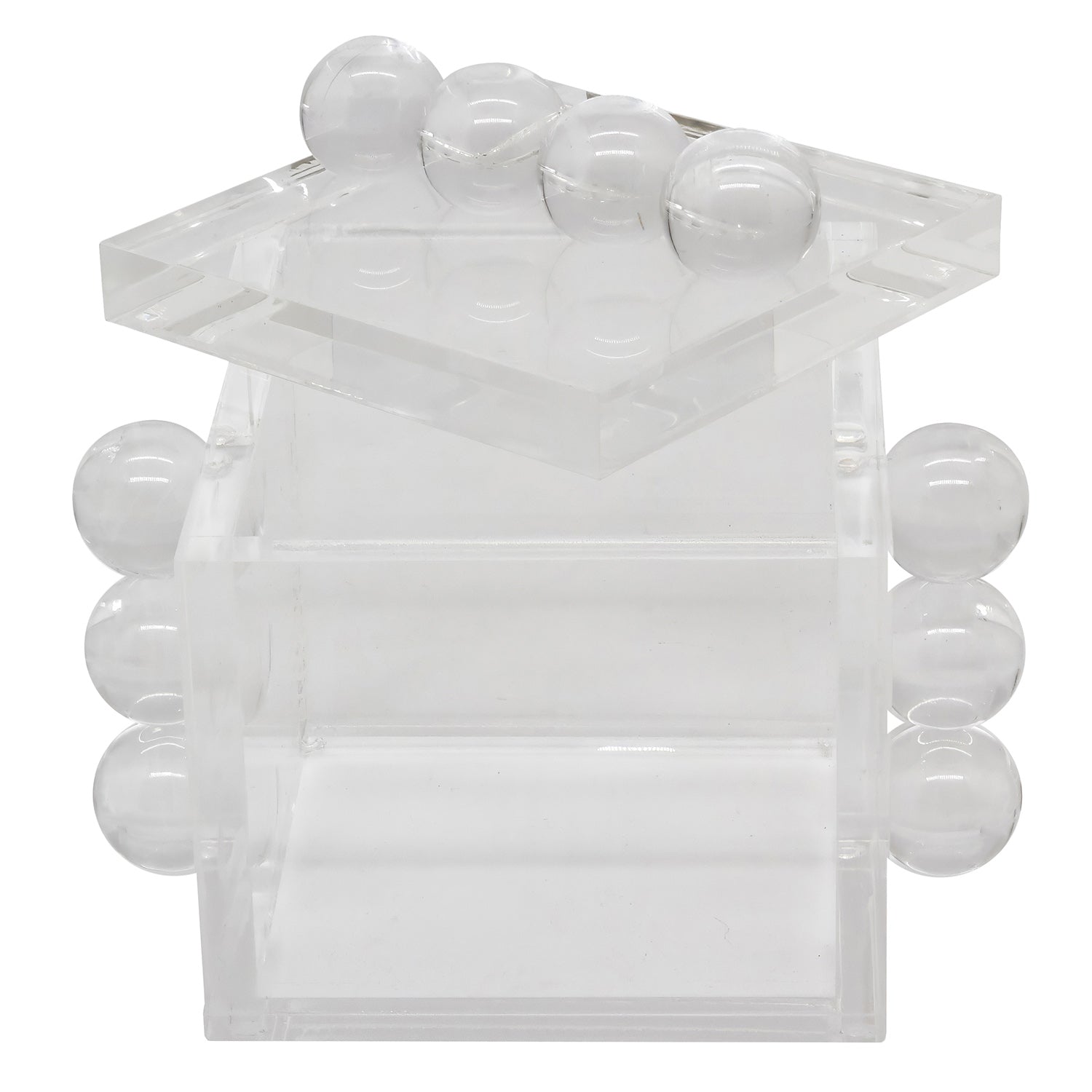 Tizo Designs Giftware Tizo Designs Design Acrylic Box Clear w/Balls 4"x4"