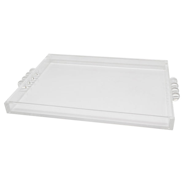 Tizo Designs Giftware Tizo Designs Design Acrylic Tray with Bubble Handles Clear 12"x16"