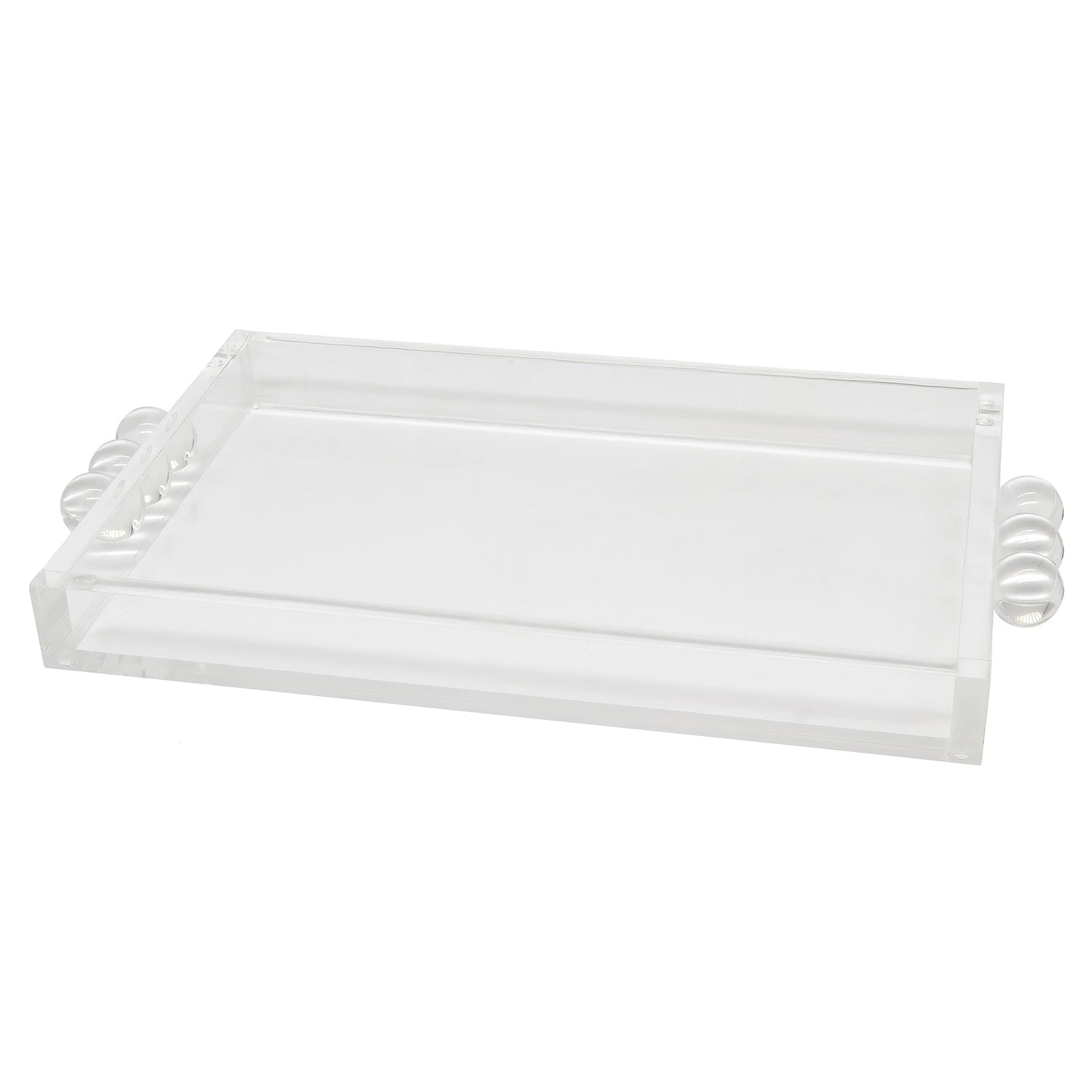 Tizo Designs Giftware Tizo Designs Design Acrylic Tray with Bubble Handles Clear 12x8