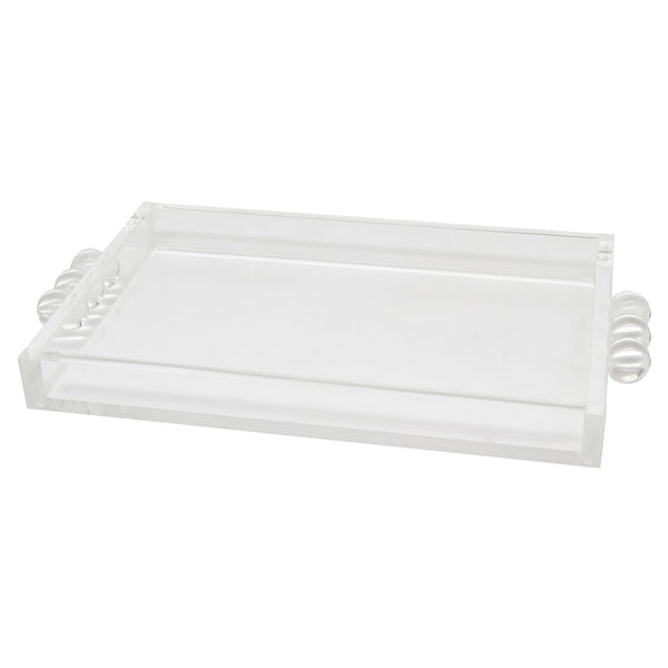 Tizo Designs Giftware Tizo Designs Design Acrylic Tray with Bubble Handles Clear 12x8